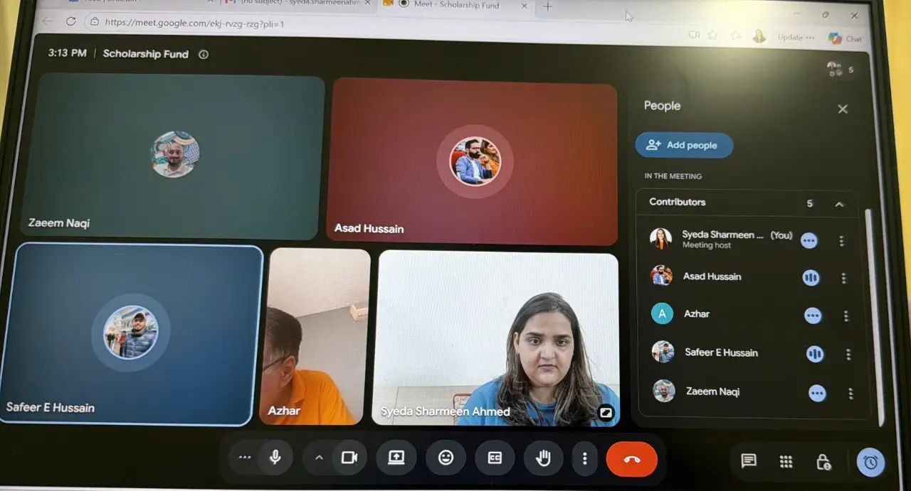 Preliminary Discussion – All Pakistan Chapters Scholarship Fund